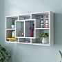 Vidaxl Floating Wall Display Shelf 8 Compartments White