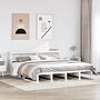 Vidaxl Bed Frame Without Mattress White 200x200 Cm Solid Wood Pine