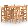 Vidaxl 7 Piece Outdoor Bar Set Solid Acacia Wood