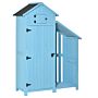 Outsunny Garden Shed Wooden Firewood House Storage Cabinet Waterproof Asphalt Roof Tool Organizer With Lockable Door, 180 X 130 X 55 Cm