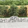 Vidaxl Arched Gabion Baskets 9 Pcs 200x30x40/60 Cm Galvanised Iron