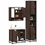 Vidaxl 4 Piece Bathroom Furniture Set Brown Oak Engineered Wood