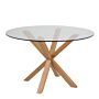 Heaven Round Dining Table With Glass Top 119x75.5cm