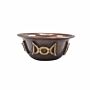 Antique Copper Ritual Bowl With Triple Moon 8x4cm