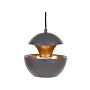 Pendant Lamp Black Metal Gold Inner Modern Design Hanging Kitchen Lighting