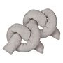 Set Of 2 Cushions Grey 172 X 14 Cm Teddy Fabric Throw Pillows Decorative Soft Filling Multiple Shapes Accessories