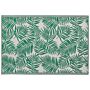 Outdoor Rug Mat Emerald Green Synthetic 120 X 180 Cm Palm Leaf Floral Pattern Modern Balcony Patio Terrace