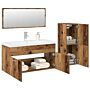 Vidaxl 4 Piece Bathroom Furniture Set Old Wood Engineered Wood