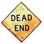 Metal Square Wall Sign - Dead End