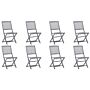 Vidaxl Folding Outdoor Chairs 8 Pcs Solid Acacia Wood