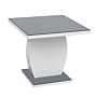 Edenhall Grey Glass Lamp Table Grey & White Hg