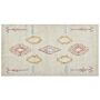 Rug Beige Cotton 80 X 150 Cm Geometric Pattern Hand Tufted Flatweave