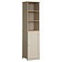 Bath Vida Priano 1 Door 2 Shelf Tall Cabinet, Grey & Oak