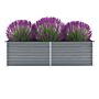 Vidaxl Garden Raised Bed Galvanised Steel 160x40x45 Cm Grey