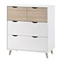 Stockholm 4 Drawer Chest White-oak