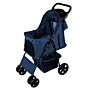 Pet Stroller With Rain Cover & Caddy Bag - Navy Blue