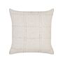 Decorative Pillow Beige Cotton 45 X 45 Cm Geometric Pattern Boho Design Throw Cushion