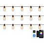 Led Lighting Chain With 15 Lights Multicolour App-controlled Colour Changing 1250 Cm With Timer Switch Remote Control Christmas Lights