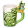 Ceramic Jungle Mug With Tree Frog Handle