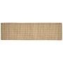 Runner Rug Beige Jute 80 X 300 Cm Houndstooth Pattern Hand Woven