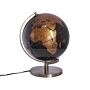 Globe Black Synthetic With Led Decorative 23cm World Sphere Office Study Modern Decor Beliani