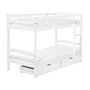 Double Bunk Bed With Drawers White Pine Wood Eu Single Size 3ft High Sleeper Children Kids Bedroom Beliani