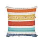 Decorative Pillow Multicolour Cotton 45 X 45 Cm Geometric Pattern Boho Design Throw Cushion