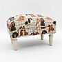 Dog Fabric Footstool With Drawer