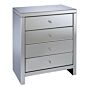 Seville 4 Drawer Chest Mirrored