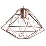 1 Light Copper Pendant Ceiling Cage Shape Geometric Metal Naked Wire