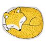 Kids Cushion Yellow Fabric Fox Shaped Pillow With Filling Soft Children's Toy