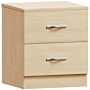 Riano 2 Drawer Bedside Chest, Pine