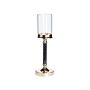 Candle Holder Gold Metal Pillar Glass Shade 41 Cm Glamour Accent Piece Decoration Table Centrepiece