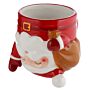 Novelty Upside Down Ceramic Mug - Christmas Santa