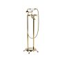 Bathtub Faucet Golden Brass Freestanding 98 Cm With Hand Shower