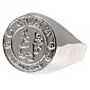 Chelsea Fc Silver Plated Crest Ring Large