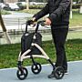 Homcom 3 Wheel Rollator, Lightweight Aluminium Tri Walker With Adjustable Handle, Storage Bag And Dual Brakes, Folding Mobility Walking Aid