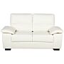 Sofa Cream 2 Seater Faux Leather