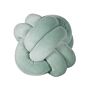 Decorative Cushion Green Velvet Knot Pillow 20 X 20 Cm