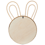 Wall Mirror Natural Rattan Ø 28 Cm Decorative Rabbit Ears Kids Room