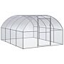 Vidaxl Outdoor Chicken Coop 3x4x2 M Galvanised Steel