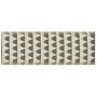 Outdoor Area Rug Grey And Yellow Synthetic Materials Rectangular 60 X 105 Cm Triangle Pattern Balcony Accessories