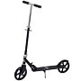 Homcom Kids Scooter For Ages Of 3-8 Years Adjustable Height Teens Ride On Toy For Kids Boys Girls Foldable Design Rear Breaking Black