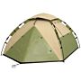 Outsunny 3-4 Man Camping Tent, Family Tent, 2000mm Waterproof, Portable With Bag, Quick Setup, Dark Green