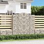 Vidaxl Arched Gabion Baskets 3 Pcs 200x30x200/220 Cm Galvanised Iron