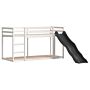 Vidaxl Bunk Bed With Slide And Ladder White 80x200 Cm Solid Wood Pine