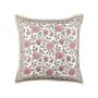 Scatter Cushion Multicolour Cotton 45 X 45 Cm Floral Pattern Handmade Removable Cover With Filling