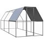 Vidaxl Outdoor Chicken Cage 2x6x2 M Galvanised Steel