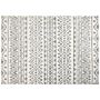 Area Rug Beige Grey Polyester 160 X 230 Cm Geometric Pattern Solid Colour Modern Minimalistic Living Room Rug