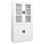 Vidaxl Office Cabinet White 90x40x180 Cm Steel